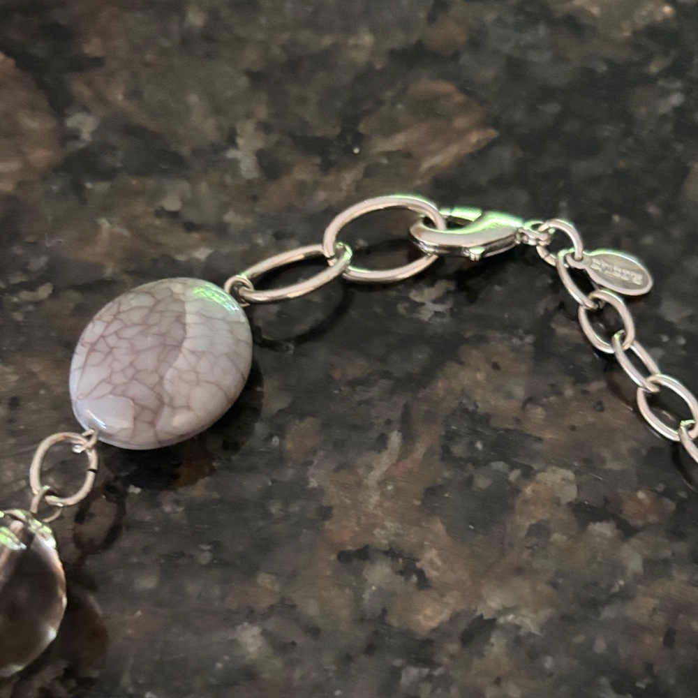 Chico's Silver and Brown Stone Necklace - Picture 4 of 4